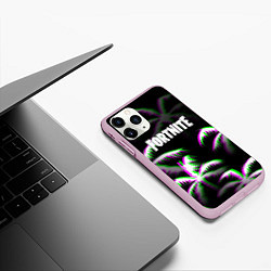 Чехол iPhone 11 Pro матовый Fortnite glitch tropix, цвет: 3D-розовый — фото 2