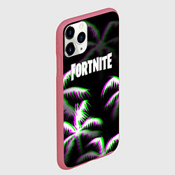 Чехол iPhone 11 Pro матовый Fortnite glitch tropix, цвет: 3D-малиновый — фото 2