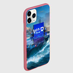 Чехол iPhone 11 Pro матовый War Thunder ship, цвет: 3D-малиновый — фото 2