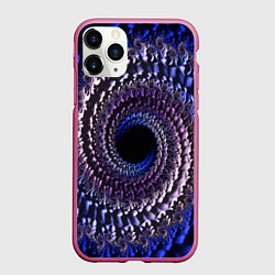 Чехол iPhone 11 Pro матовый Оптический стиль узор, цвет: 3D-малиновый