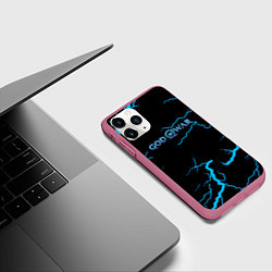 Чехол iPhone 11 Pro матовый God of War storm, цвет: 3D-малиновый — фото 2