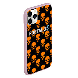 Чехол iPhone 11 Pro матовый Portal skull pattern, цвет: 3D-розовый — фото 2