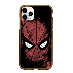 Чехол iPhone 11 Pro матовый Spider-man splashes, цвет: 3D-коричневый