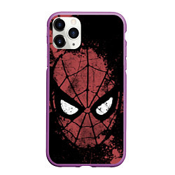 Чехол iPhone 11 Pro матовый Spider-man splashes