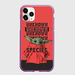 Чехол iPhone 11 Pro матовый Грогу, цвет: 3D-фиолетовый
