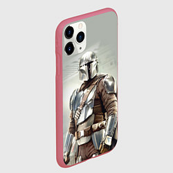 Чехол iPhone 11 Pro матовый The Mandalorian - Din Djarin, цвет: 3D-малиновый — фото 2