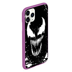 Чехол iPhone 11 Pro матовый Venom logo, цвет: 3D-фиолетовый — фото 2