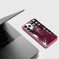 Чехол iPhone 11 Pro матовый Зеро Ту и иероглифы, цвет: 3D-малиновый — фото 2