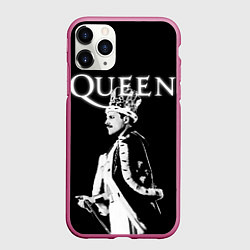Чехол iPhone 11 Pro матовый Queen Freddie Mercury король, цвет: 3D-малиновый