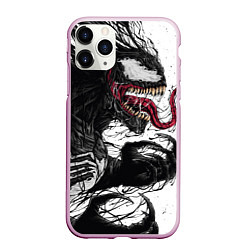 Чехол iPhone 11 Pro матовый Venom - Symbiot, цвет: 3D-розовый