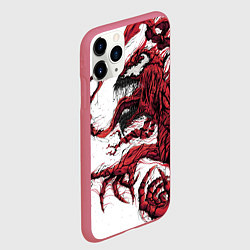 Чехол iPhone 11 Pro матовый Carnage - Symbiot, цвет: 3D-малиновый — фото 2