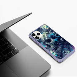 Чехол iPhone 11 Pro матовый Vanguard compozition with skull - ai art fantasy, цвет: 3D-светло-сиреневый — фото 2