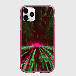Чехол iPhone 11 Pro матовый Абстрактный путь в розовый портал, цвет: 3D-малиновый
