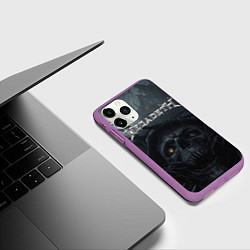 Чехол iPhone 11 Pro матовый Megadeth череп под деревом, цвет: 3D-фиолетовый — фото 2