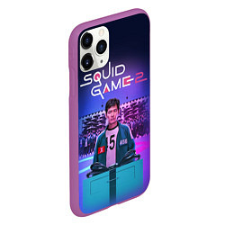 Чехол iPhone 11 Pro матовый Сон Ки Хун - Игра в кальмара, цвет: 3D-фиолетовый — фото 2