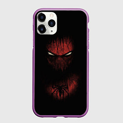Чехол iPhone 11 Pro матовый Darkness Spider-Man, цвет: 3D-фиолетовый