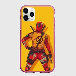 Чехол iPhone 11 Pro матовый Deadpool - Wade Wilson, цвет: 3D-малиновый