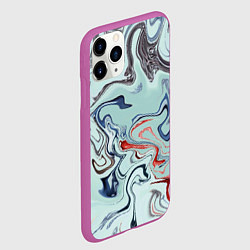 Чехол iPhone 11 Pro матовый Crazy waves, цвет: 3D-фиолетовый — фото 2