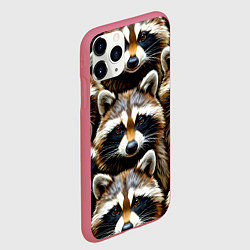 Чехол iPhone 11 Pro матовый Енотики, цвет: 3D-малиновый — фото 2