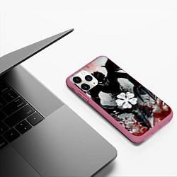 Чехол iPhone 11 Pro матовый Demonic Asta, цвет: 3D-малиновый — фото 2