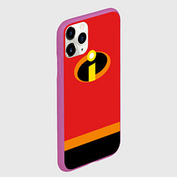 Чехол iPhone 11 Pro матовый Суперсемейка костюм, цвет: 3D-фиолетовый — фото 2
