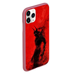 Чехол iPhone 11 Pro матовый Evil Batman, цвет: 3D-малиновый — фото 2