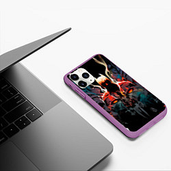 Чехол iPhone 11 Pro матовый Batman from hell, цвет: 3D-фиолетовый — фото 2