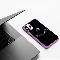 Чехол iPhone 11 Pro матовый Batman in the dark, цвет: 3D-фиолетовый — фото 2