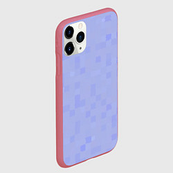 Чехол iPhone 11 Pro матовый Пиксельная клетка, цвет: 3D-малиновый — фото 2