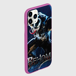 Чехол iPhone 11 Pro матовый Веном в прыжке, цвет: 3D-фиолетовый — фото 2