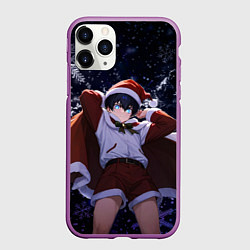 Чехол iPhone 11 Pro матовый Новогодний Исаги Йоичи - Синяя Тюрьма: Блю лок, цвет: 3D-фиолетовый