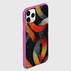 Чехол iPhone 11 Pro матовый В змеях, цвет: 3D-фиолетовый — фото 2