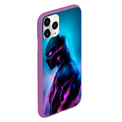 Чехол iPhone 11 Pro матовый Black Panther, цвет: 3D-фиолетовый — фото 2