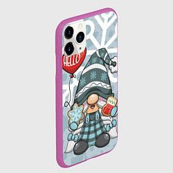 Чехол iPhone 11 Pro матовый Снеговиня, цвет: 3D-фиолетовый — фото 2