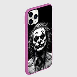 Чехол iPhone 11 Pro матовый Joker - clown, цвет: 3D-фиолетовый — фото 2