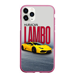 Чехол iPhone 11 Pro матовый Итальянский суперкар Lambo Huracan