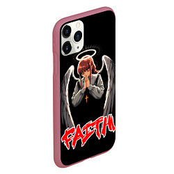 Чехол iPhone 11 Pro матовый Makima faith - Chainsaw man, цвет: 3D-малиновый — фото 2