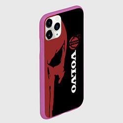 Чехол iPhone 11 Pro матовый Вольво и череп, цвет: 3D-фиолетовый — фото 2