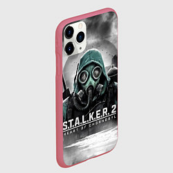 Чехол iPhone 11 Pro матовый Stalker 2 heart of Chornobyl radiation, цвет: 3D-малиновый — фото 2