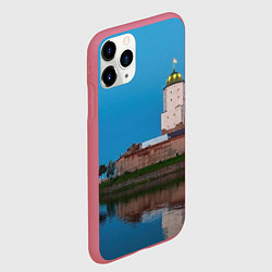 Чехол iPhone 11 Pro матовый Выборгский замок, цвет: 3D-малиновый — фото 2
