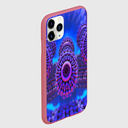 Чехол iPhone 11 Pro матовый Абстракция оптическая, цвет: 3D-малиновый — фото 2