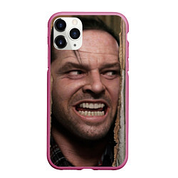 Чехол iPhone 11 Pro матовый The shining - heres johnny, цвет: 3D-малиновый