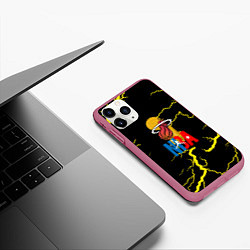 Чехол iPhone 11 Pro матовый NBA storm, цвет: 3D-малиновый — фото 2