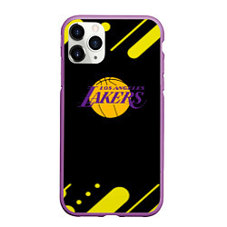 Чехол iPhone 11 Pro матовый Lakers club, цвет: 3D-фиолетовый