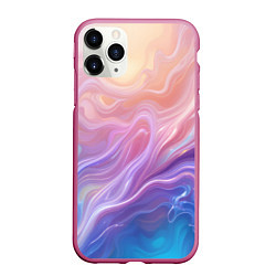 Чехол iPhone 11 Pro матовый Розовая абстракция, цвет: 3D-малиновый