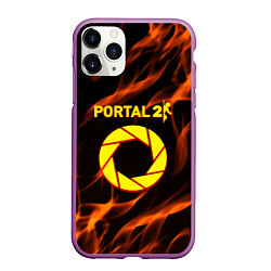 Чехол iPhone 11 Pro матовый Portal flame steel, цвет: 3D-фиолетовый