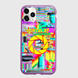 Чехол iPhone 11 Pro матовый Portal 2 краски, цвет: 3D-фиолетовый