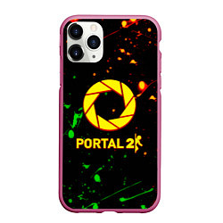 Чехол iPhone 11 Pro матовый Portal кислотные краски, цвет: 3D-малиновый