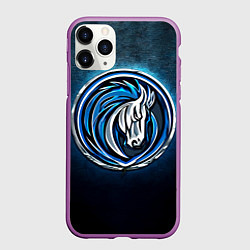 Чехол iPhone 11 Pro матовый Даллас Маверикс, цвет: 3D-фиолетовый