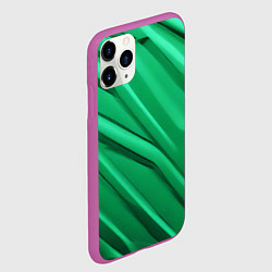 Чехол iPhone 11 Pro матовый Зелёный пластик, цвет: 3D-фиолетовый — фото 2